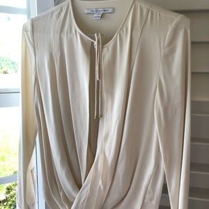 Diane Von Furstenberg silk cream blouse